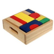 High quality intelligence develop wooden building blocks toy box